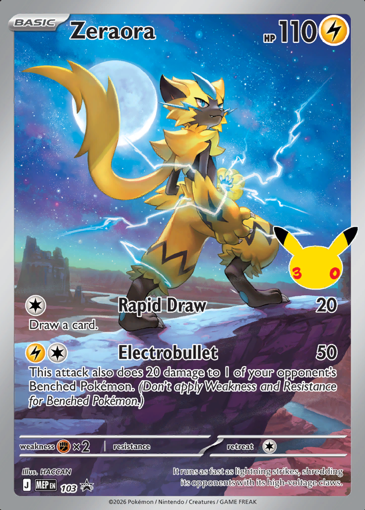 Zeraora Pokémon card