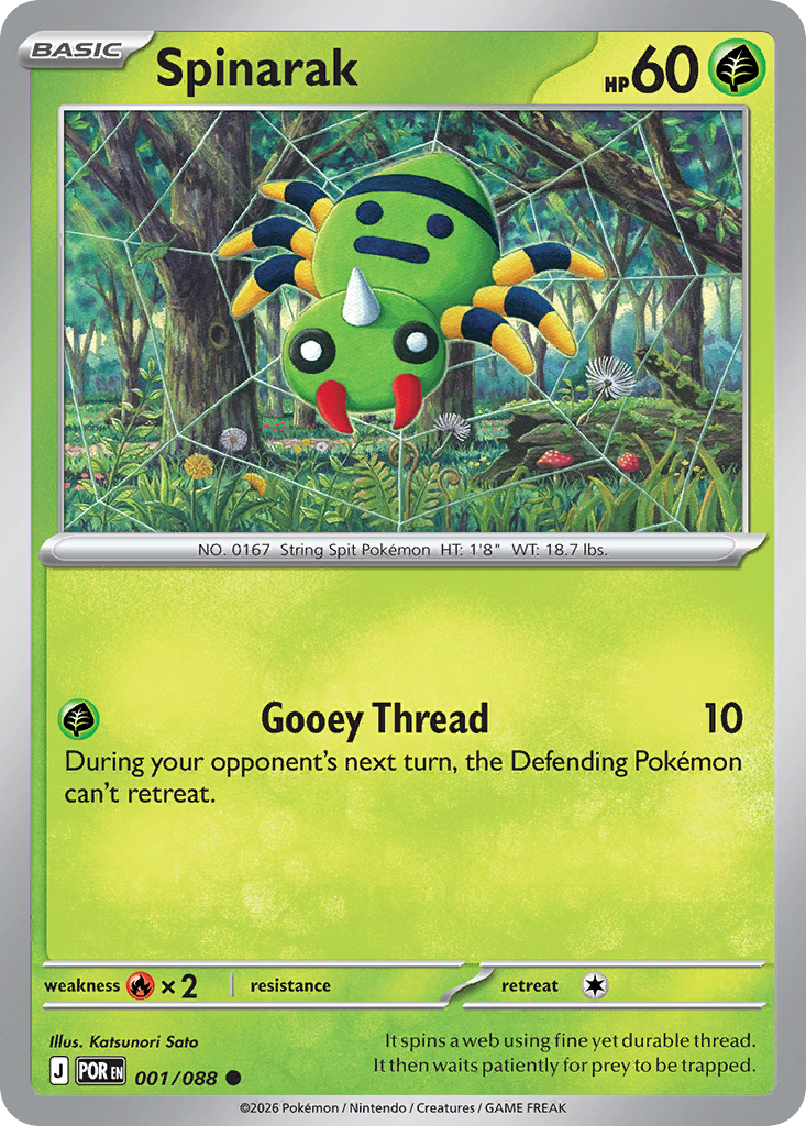 Spinarak Pokémon card