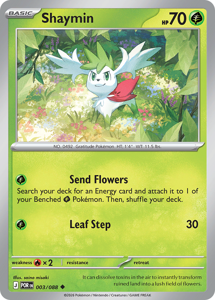 Shaymin Pokémon card