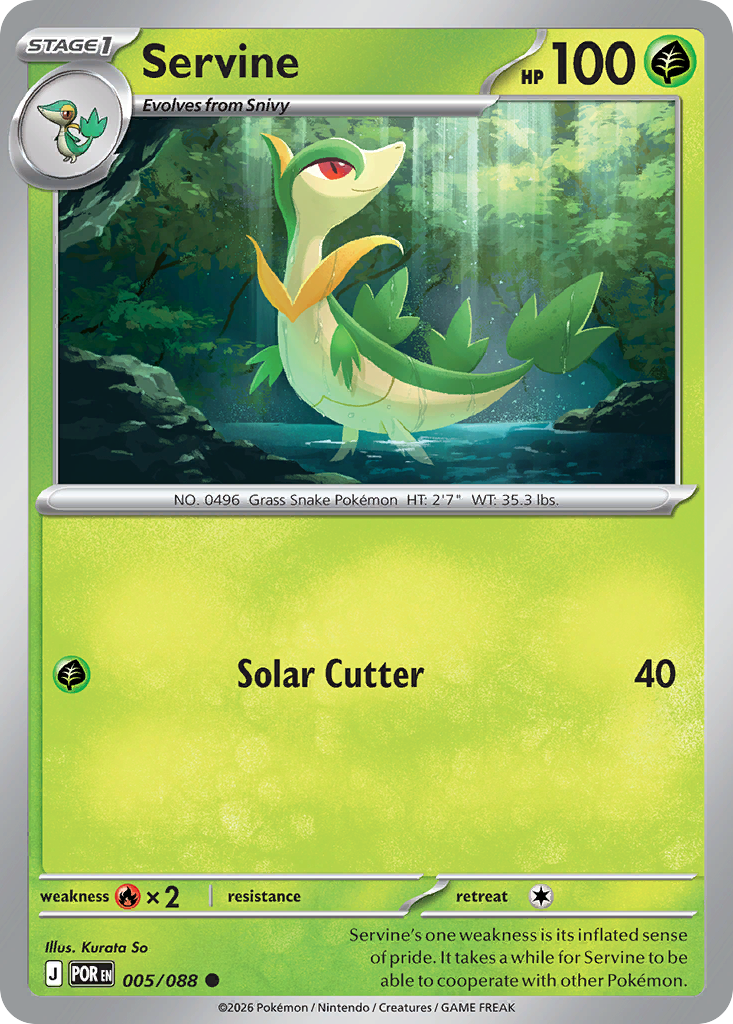 Servine Pokémon card