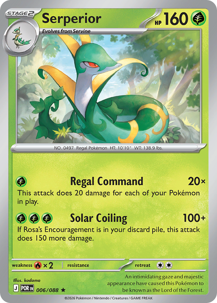 Serperior Pokémon card