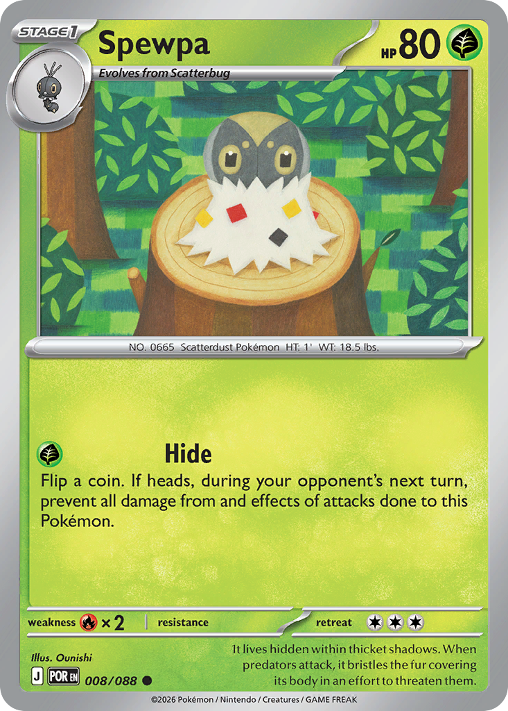 Spewpa Pokémon card