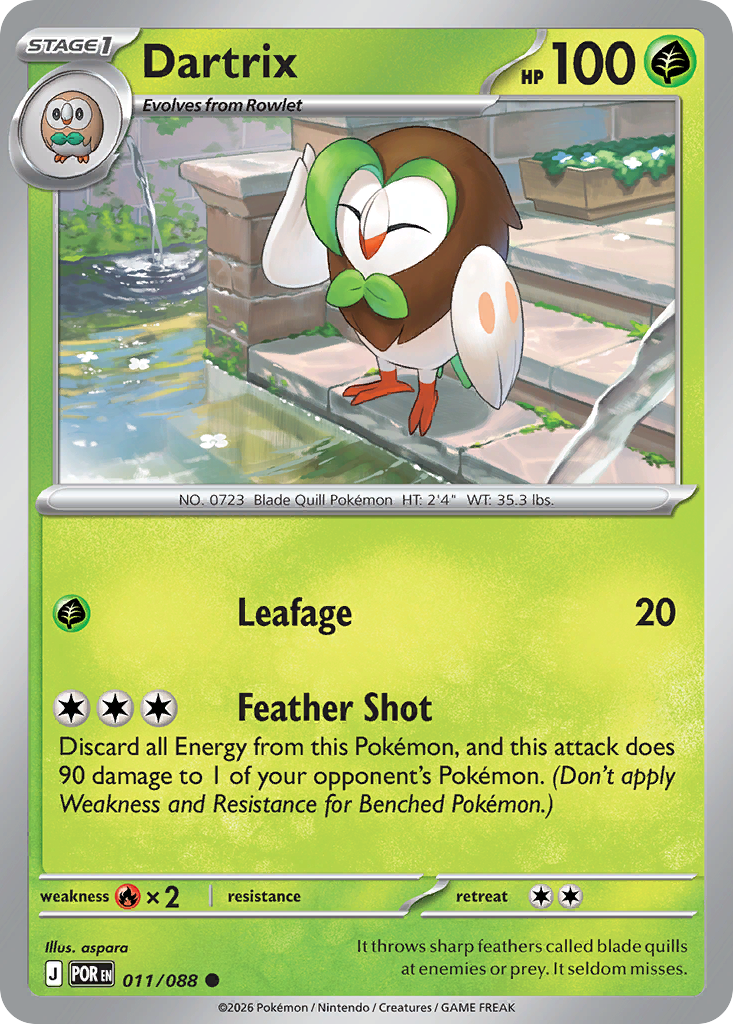 Dartrix Pokémon card