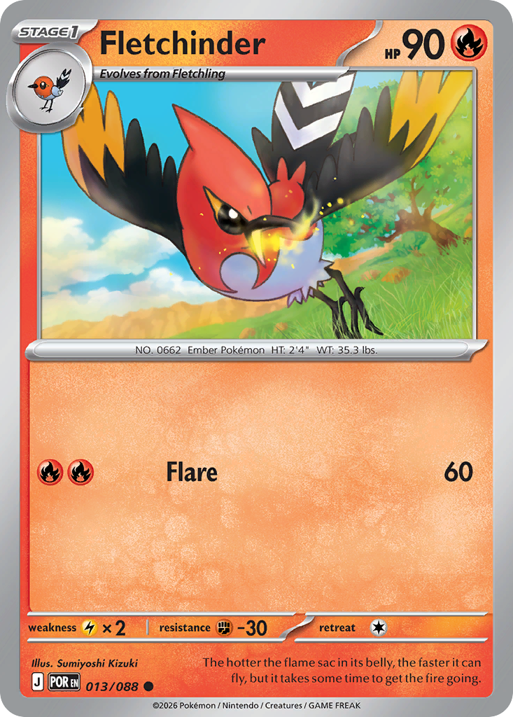 Fletchinder Pokémon card