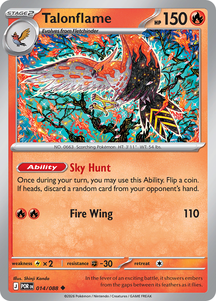 Talonflame Pokémon card