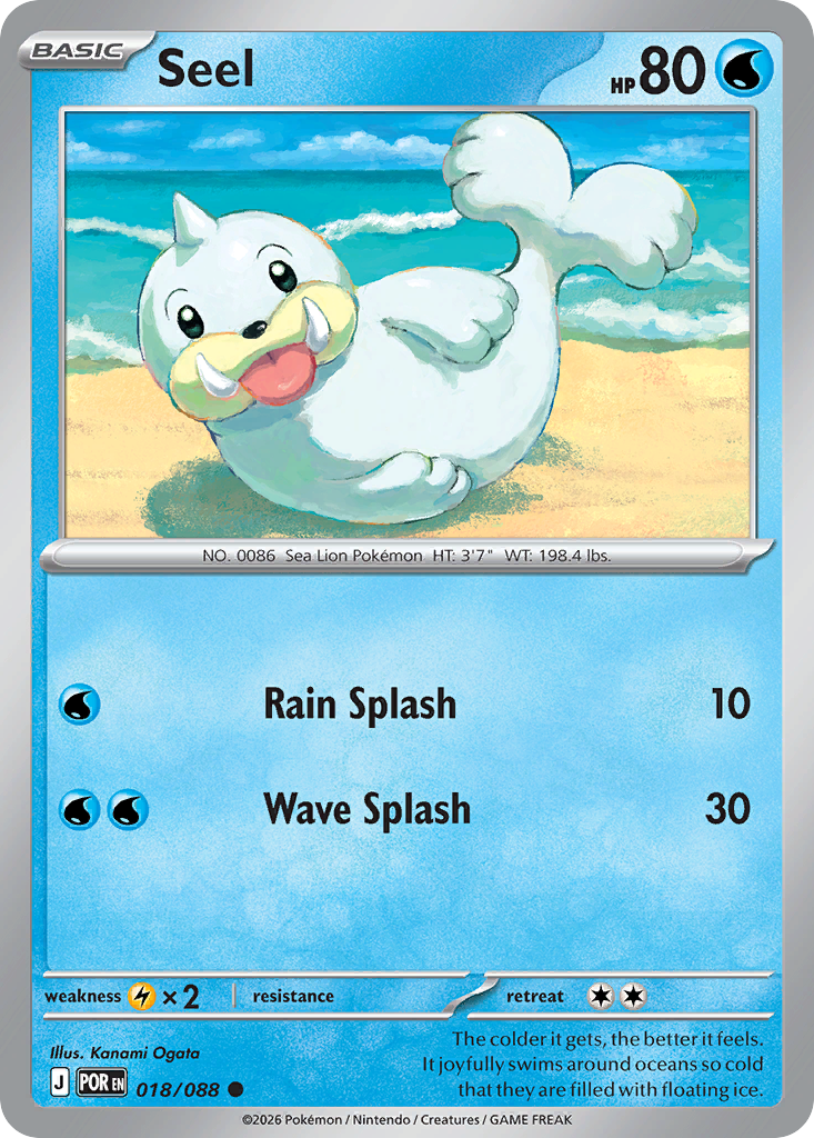 Seel Pokémon card