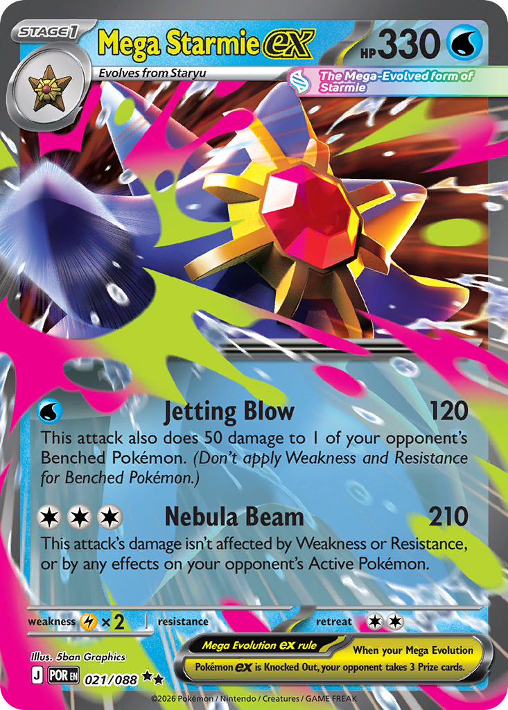 Mega Starmie ex Pokémon card