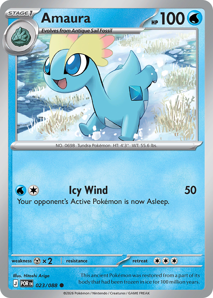 Amaura Pokémon card