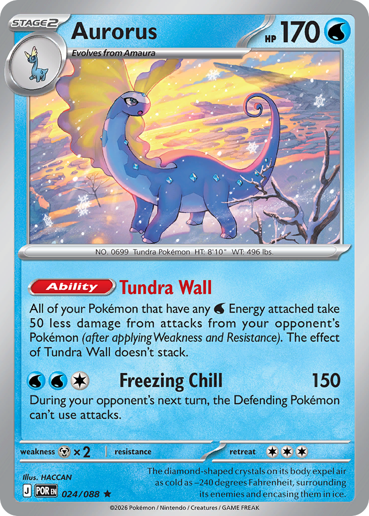 Aurorus Pokémon card