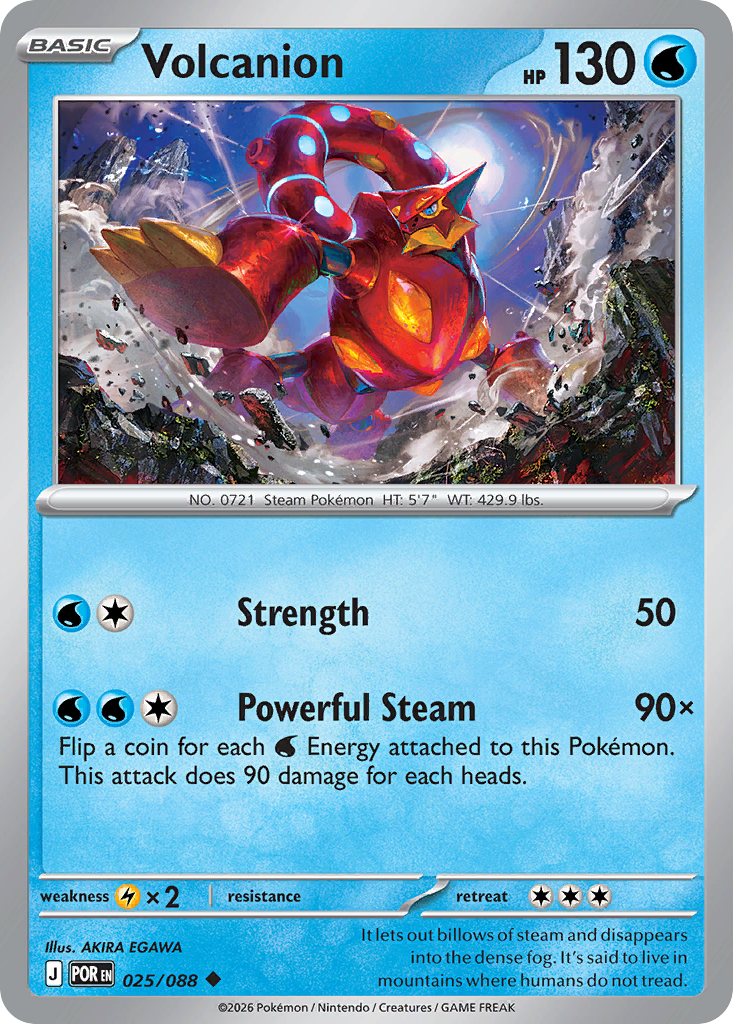 Volcanion Pokémon card