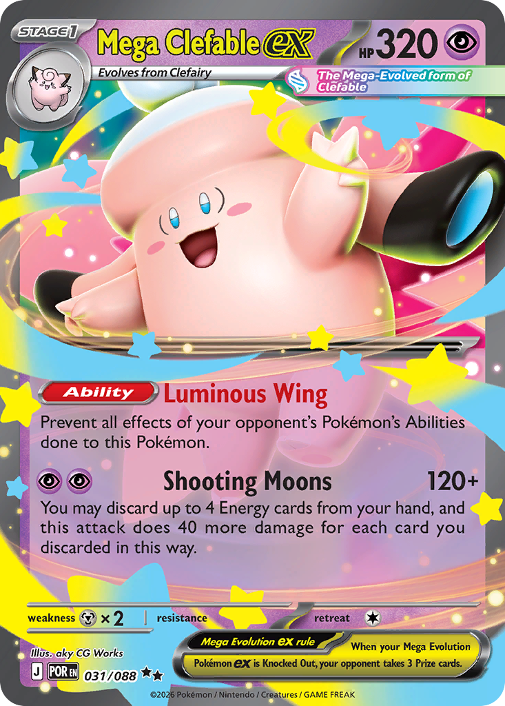 Mega Clefable ex Pokémon card