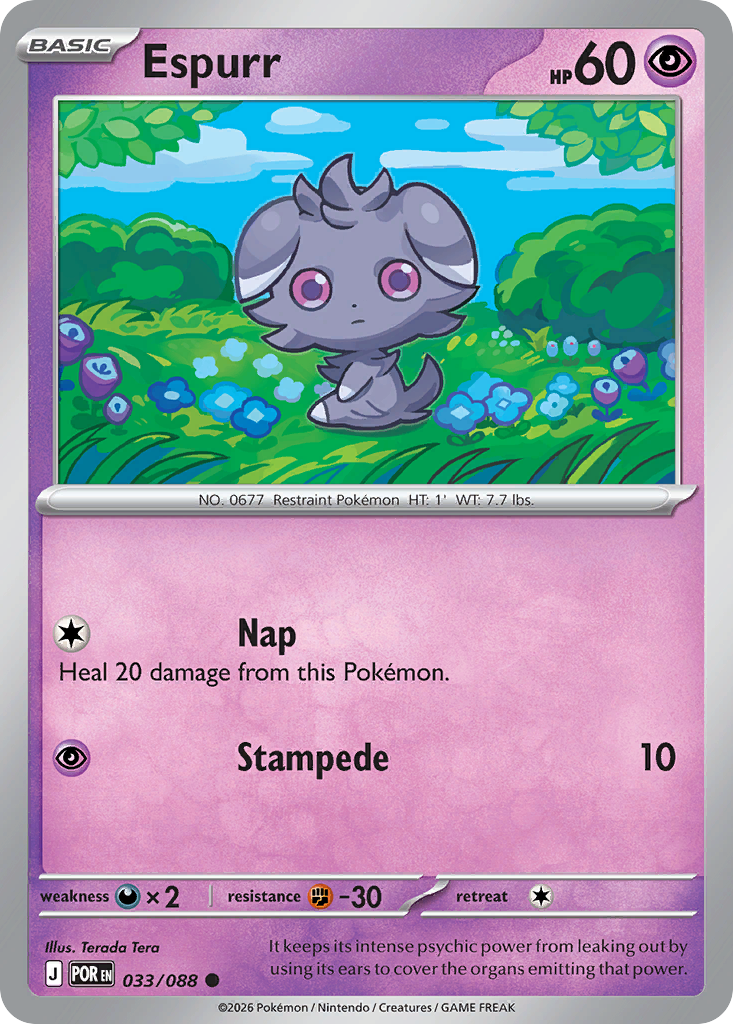 Espurr Pokémon card