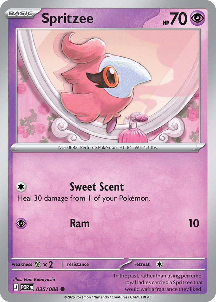 Spritzee Pokémon card