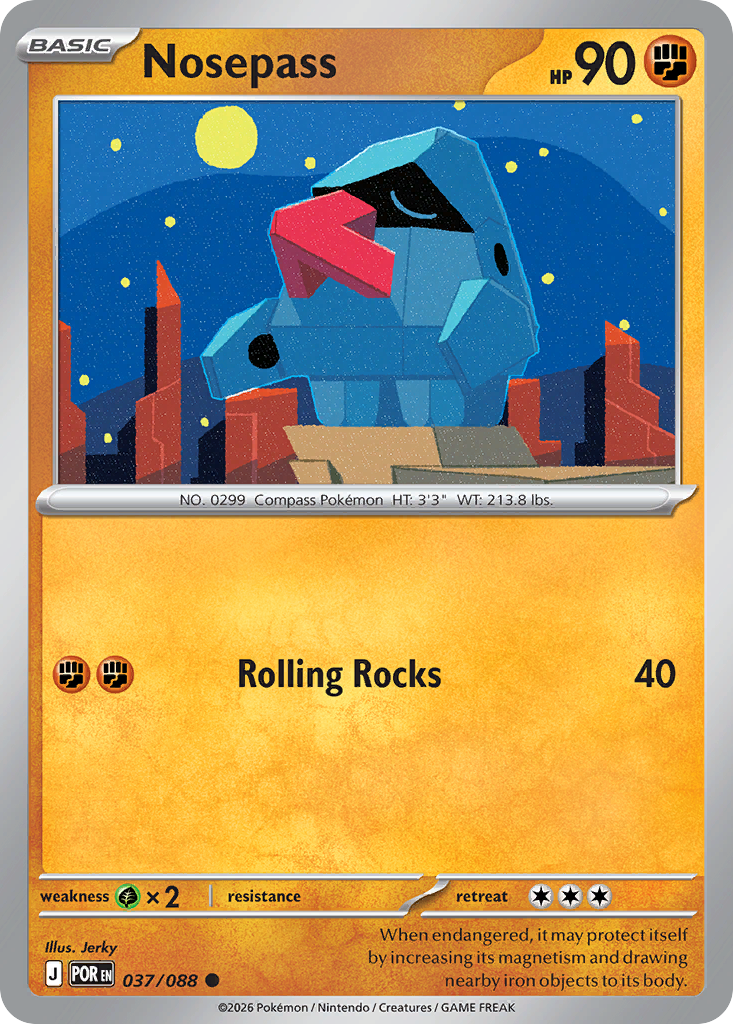 Nosepass Pokémon card