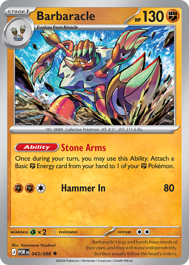 Barbaracle Pokémon card