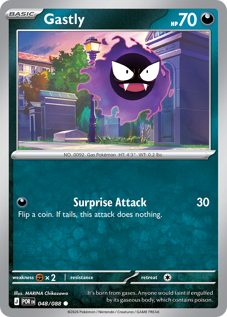 Gastly Pokémon card