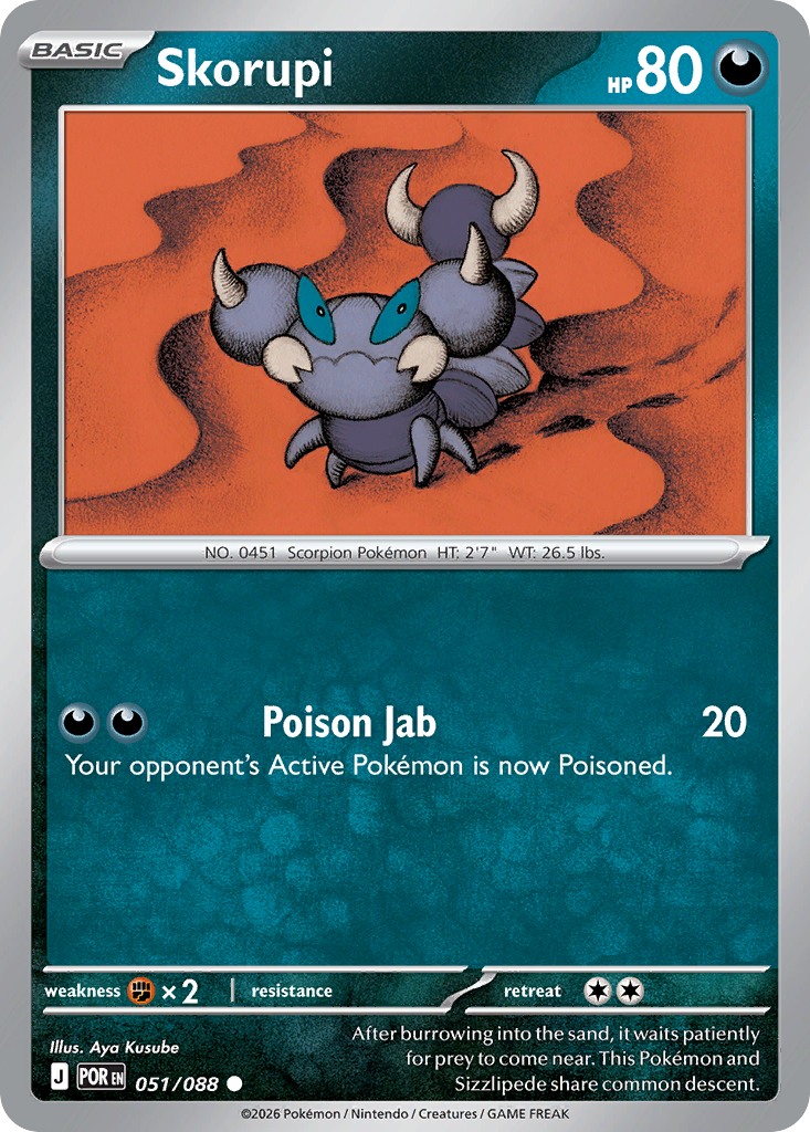 Skorupi Pokémon card
