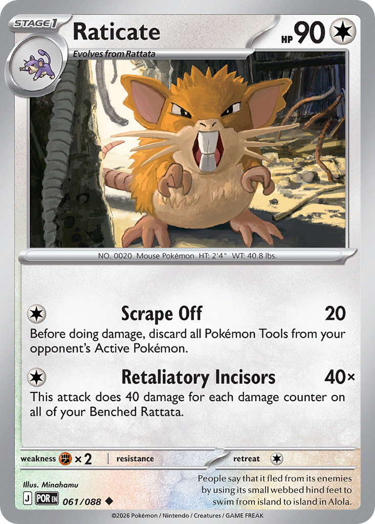 Raticate Pokémon card