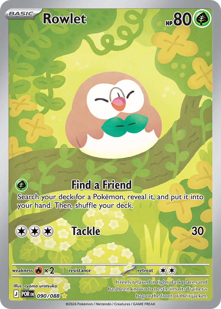 Rowlet Pokémon card