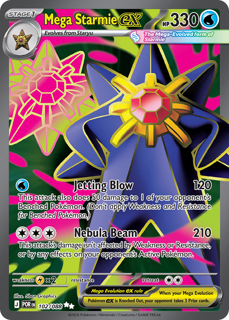 Mega Starmie ex Pokémon card