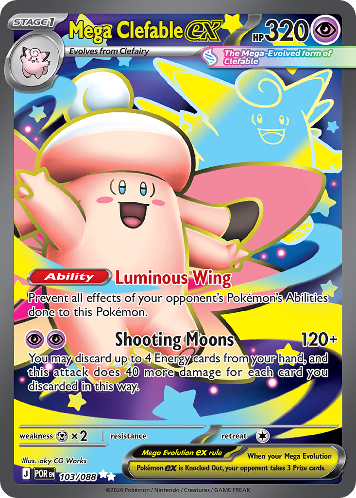 Mega Clefable ex Pokémon card