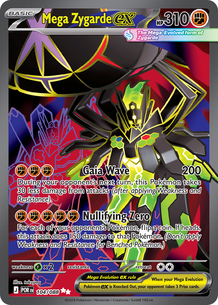 Mega Zygarde ex Pokémon card