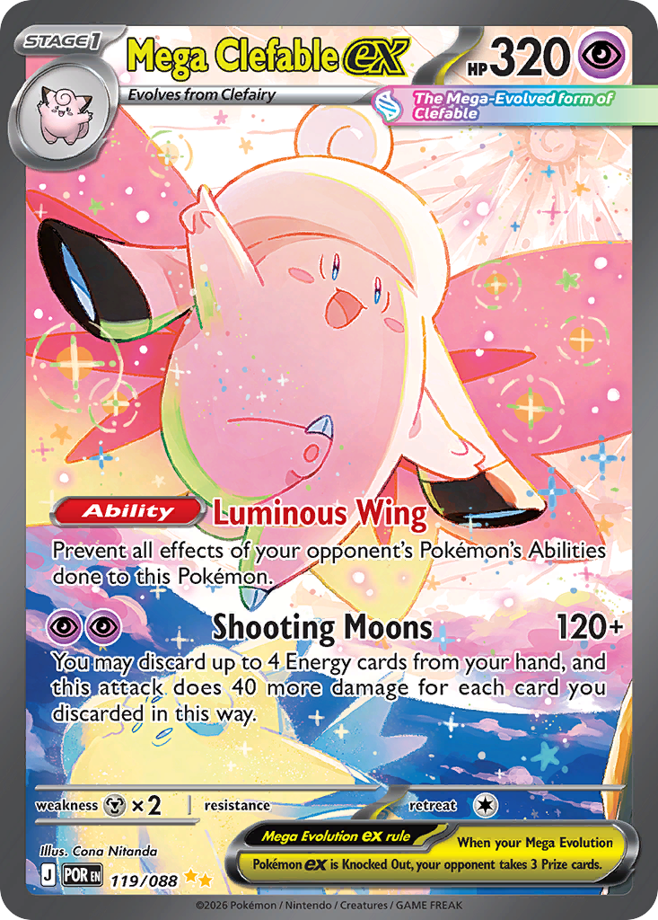 Mega Clefable ex Pokémon card
