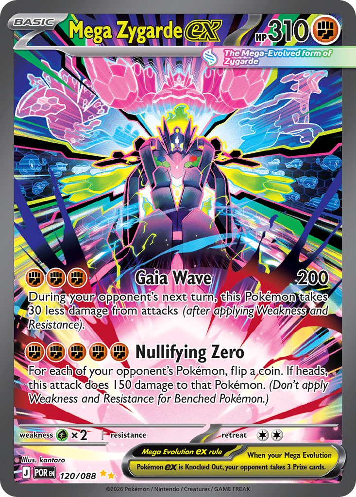 Mega Zygarde ex Pokémon card