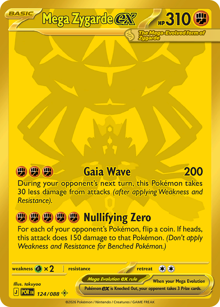 Mega Zygarde ex Pokémon card