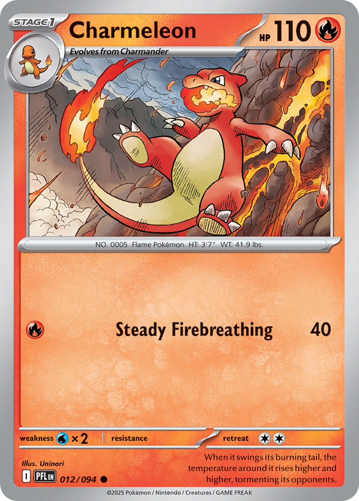 Charmeleon Pokémon card