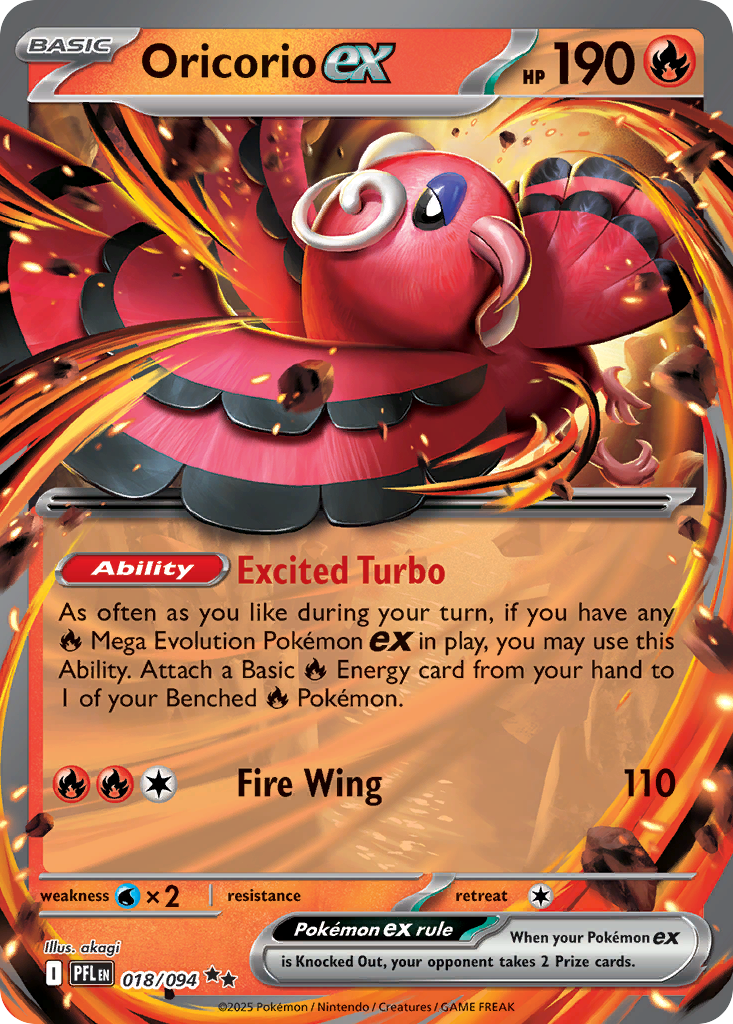 Oricorio ex Pokémon card