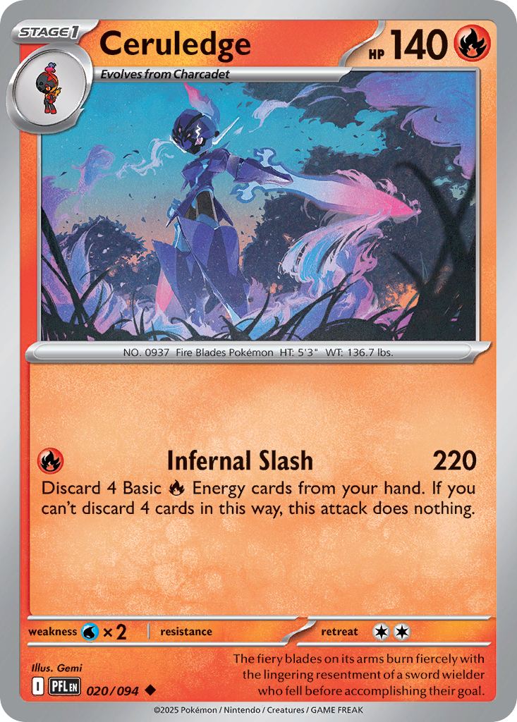 Ceruledge Pokémon card