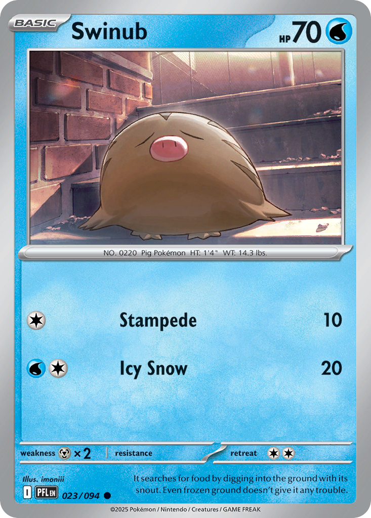 Swinub Pokémon card