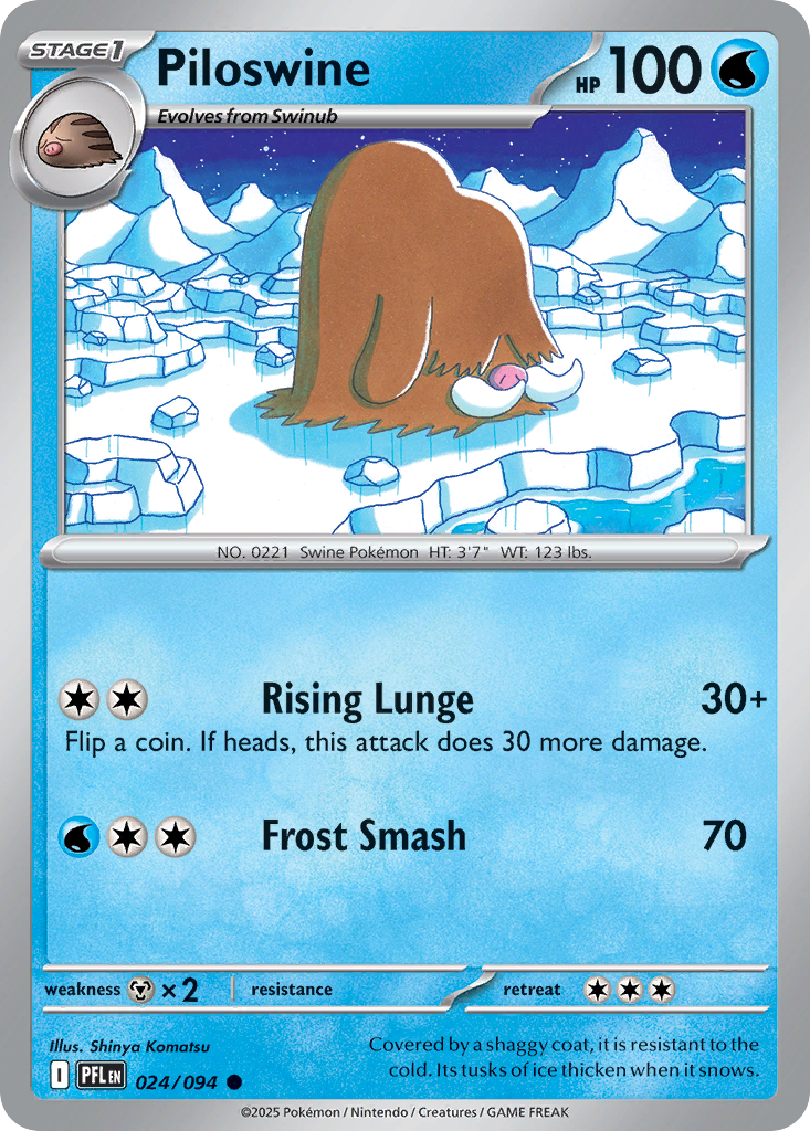 Piloswine Pokémon card