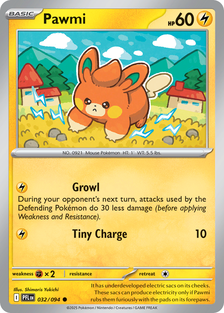Pawmi Pokémon card