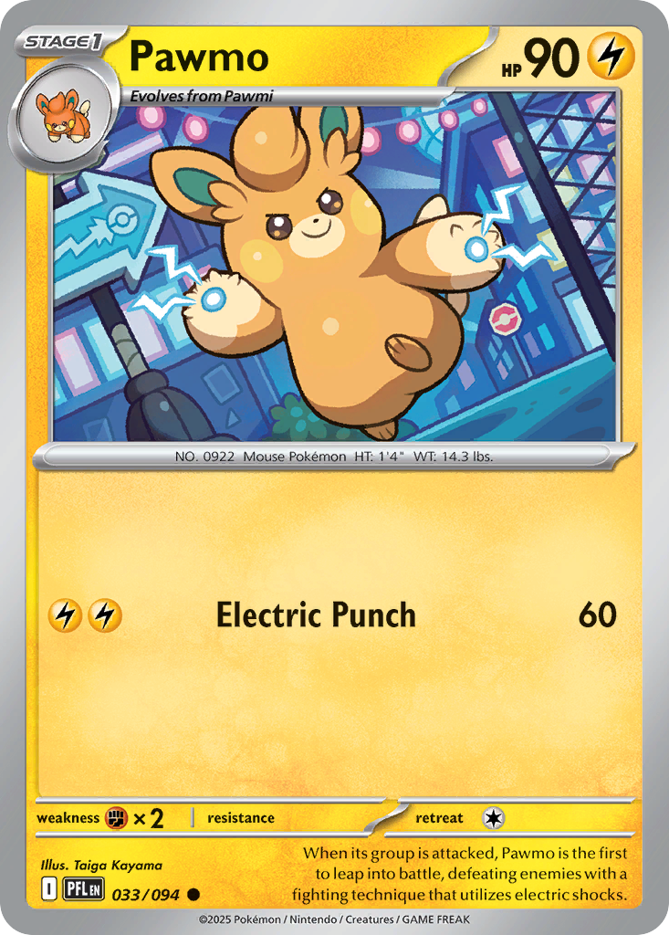 Pawmo Pokémon card