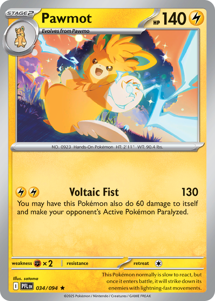 Pawmot Pokémon card