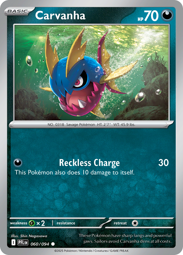 Carvanha Pokémon card