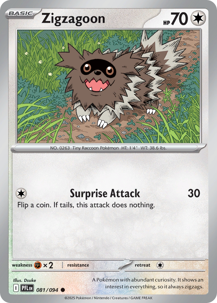 Zigzagoon Pokémon card