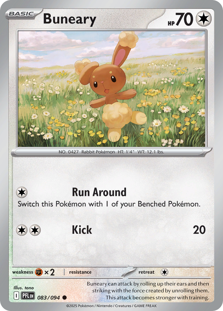 Buneary Pokémon card