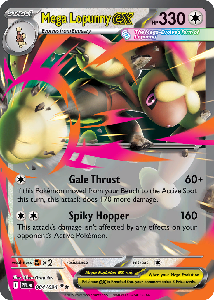 Mega Lopunny ex Pokémon card