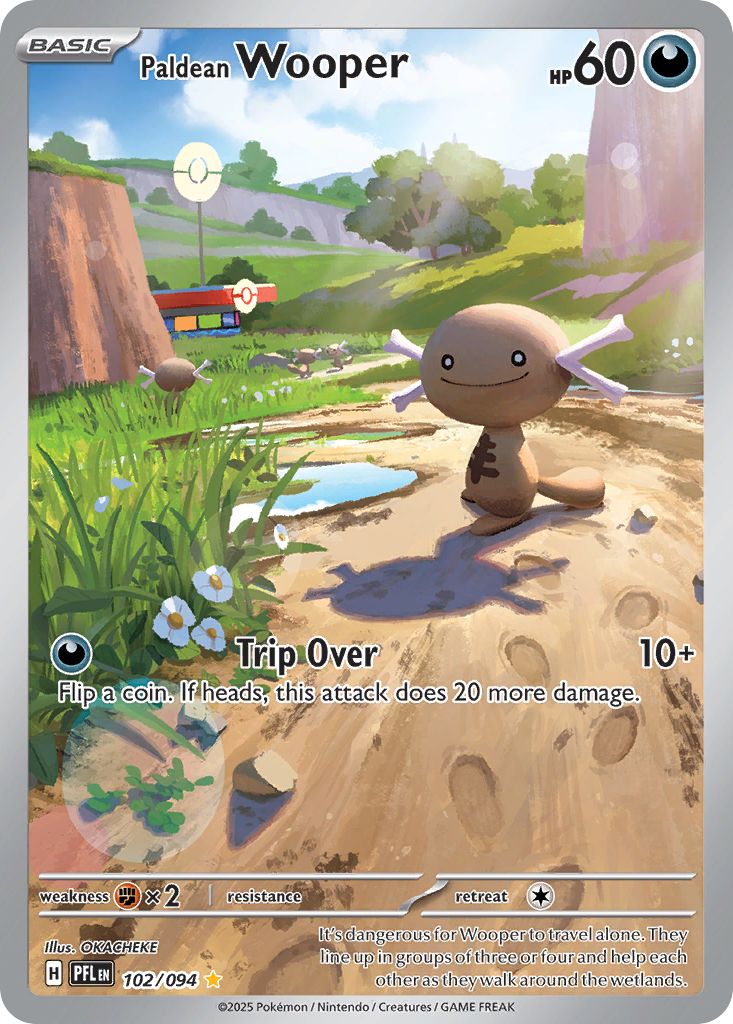 Paldean Wooper Pokémon card
