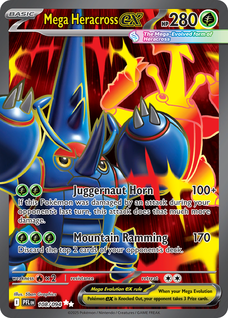 Mega Heracross ex Pokémon card