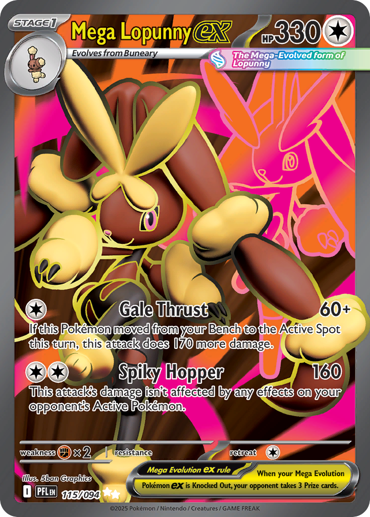 Mega Lopunny ex Pokémon card
