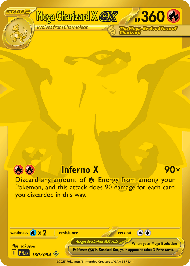 Mega Charizard X ex Pokémon card