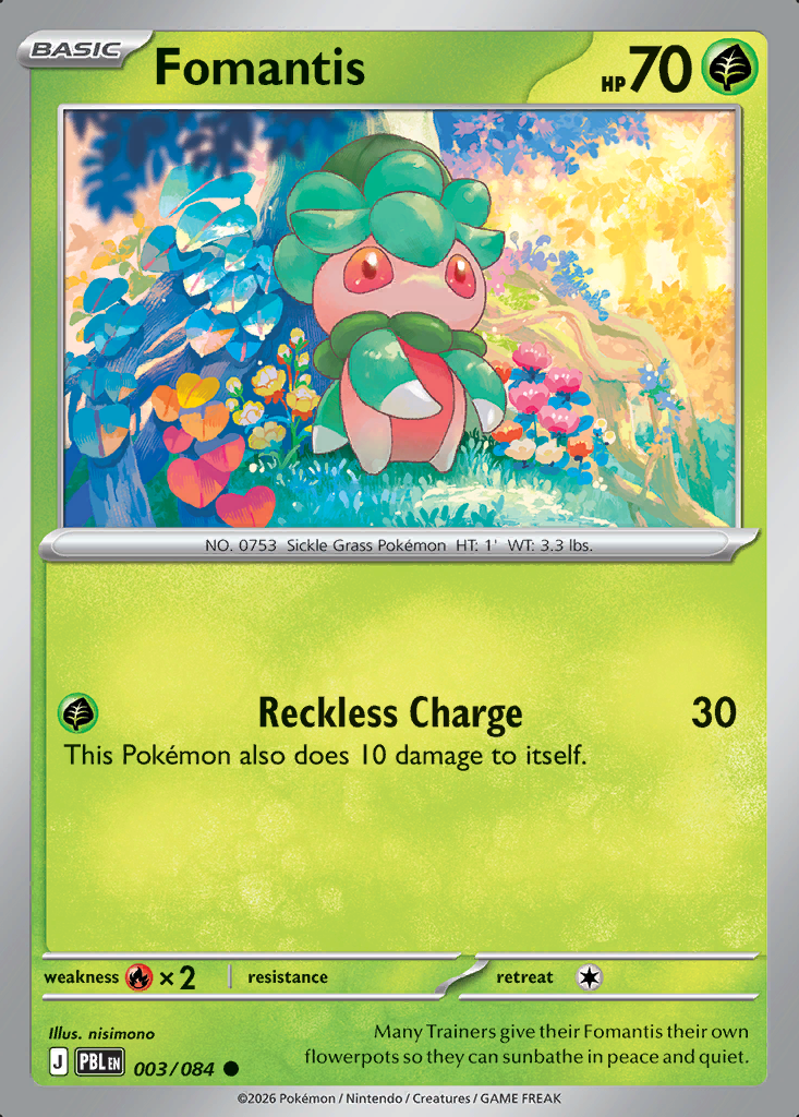 Fomantis Pokémon card