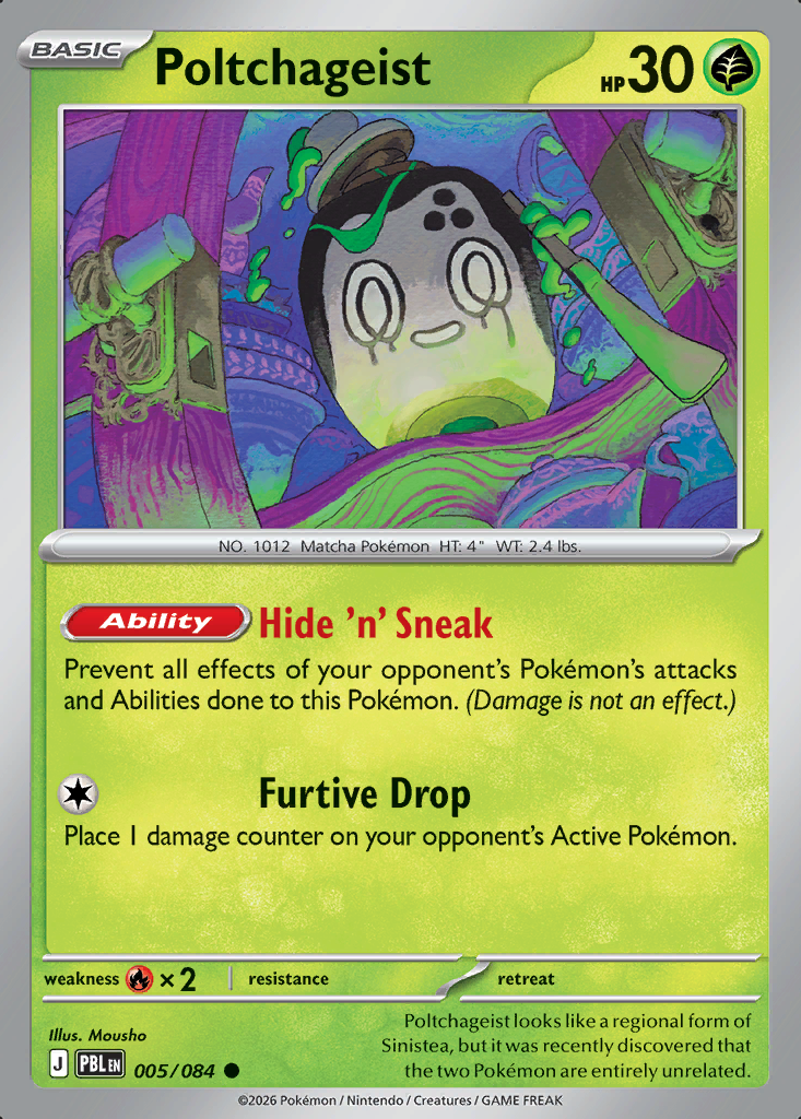 Poltchageist Pokémon card