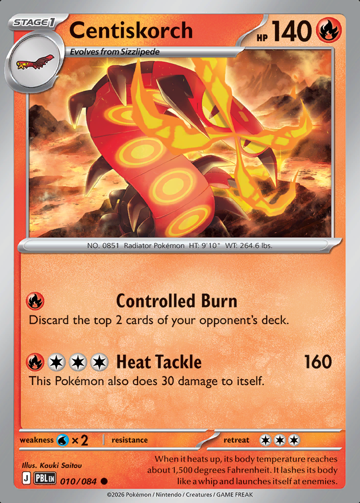 Centiskorch Pokémon card