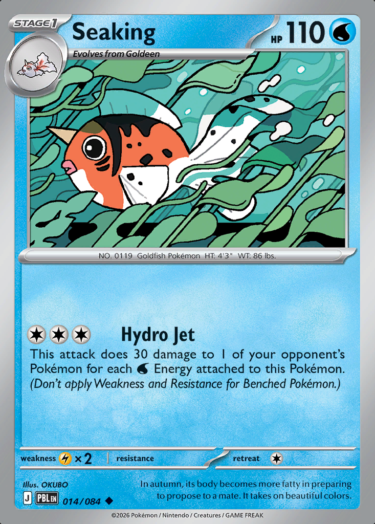 Seaking Pokémon card