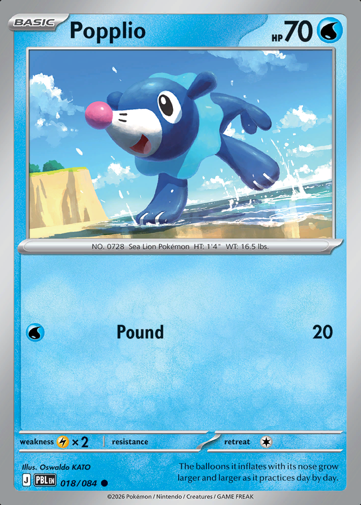 Popplio Pokémon card